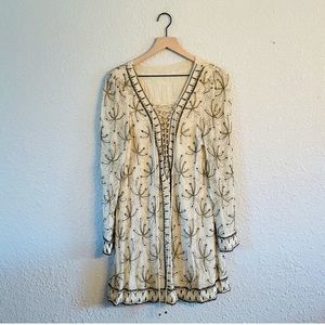 Free People 'Sicily' Beaded Lace-Up Minidress